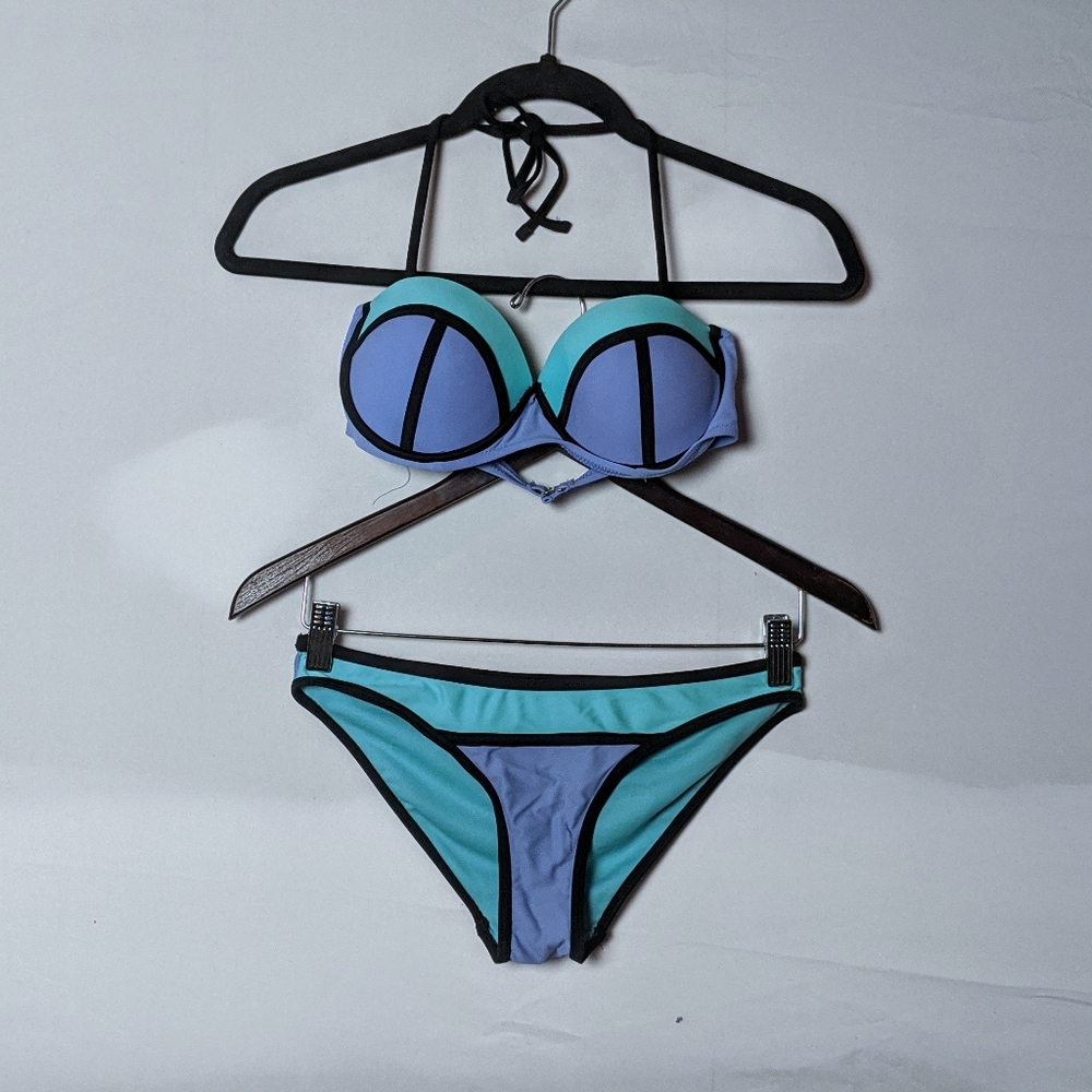 Colour Block Bikini Set